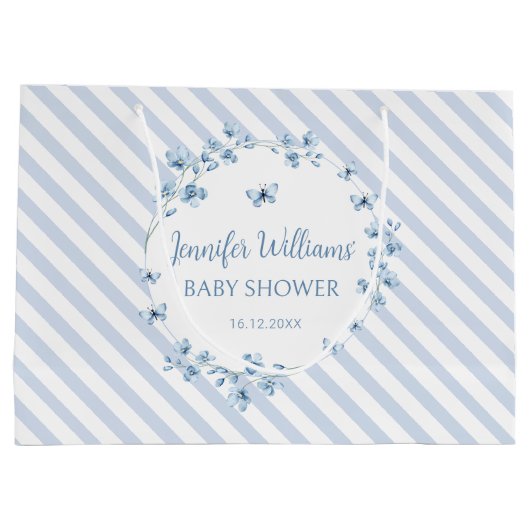 Bleu petit papillon bébé garçon douche cadeau sacs (Dos)