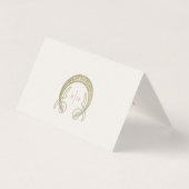 Bleu Pétunia Nom Cartes Mariage Table Vintage (Back)