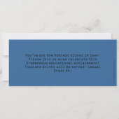Bleu Photo Graduation Billet Invitations (Dos)