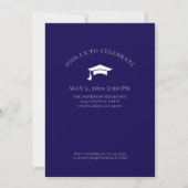 Bleu Photo Graduation Party Invitation (Dos)