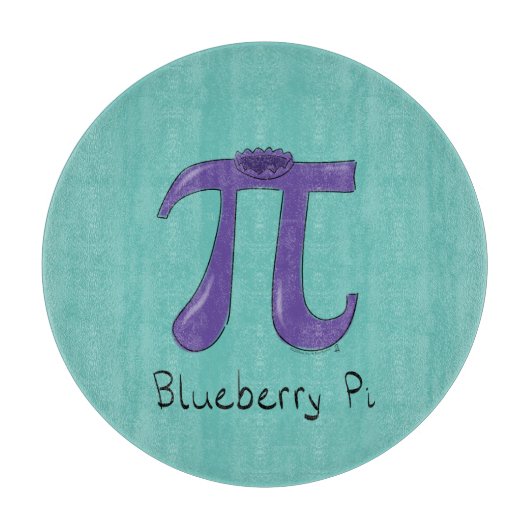 Bleu Pi Cute Math Pi Jour Pie Planche à découper (Devant)