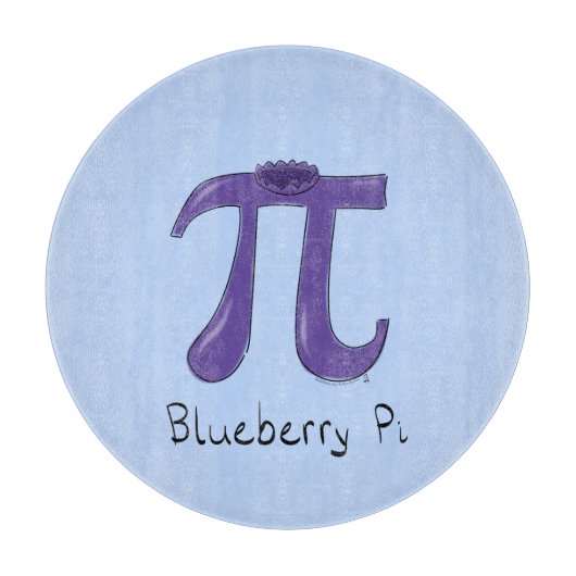 Bleu Pi Cute Math Pi Jour Pie Planche à découper (Devant)