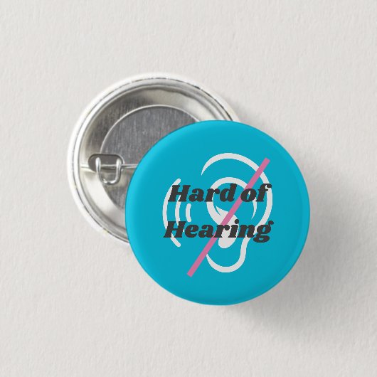 Bleu Pinback badge dur d'oreille (Devant & derrière)