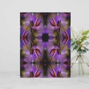 Bleu Pinceau Violet Flûtes Abstrait Papier à Retar