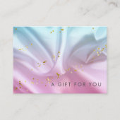 Bleu Pink Satin Gold Certificat cadeau (Devant)