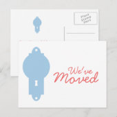 Bleu Placide Porte Knob Nous avons Déplacé Cartes  (Devant / Derrière)