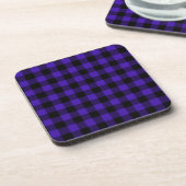 Bleu Plaid Check Dessous de verre Design moderne (Côté gauche)