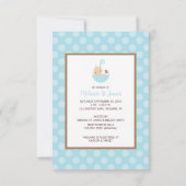 Bleu Pois Baby Shower Invitations (Dos)