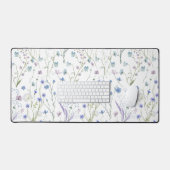 Bleu pourpre joli Fleur sauvage motif floral (Clavier et souris)