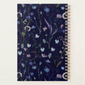 Bleu pourpre joli Fleur sauvage motif floral 2026 (Dos)