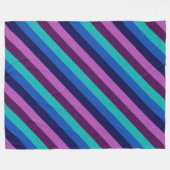 Bleu pourpre Turquoise rayures Grosse couverture e (Devant (Horizontal))