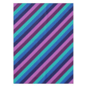 Bleu pourpre Turquoise rayures Petite nappe (Devant)