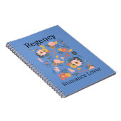 Bleu poussiéreux avec fleurs carnet romantique Reg (Côté Droit)