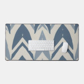 Bleu Poussiéreux Batik Côtière Parang Chevron Géom (Clavier et souris)