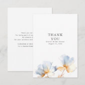 Bleu Poussiéreux et Floral Doré Merci (Devant / Derrière)