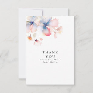 Bleu Poussiéreux et Floral Rose Merci