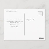 bleu poussiéreux floral vous serez fleurie carte (Dos)