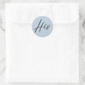 bleu poussiéreux mariage son autocollant sac de bi (Sac)