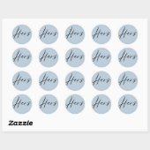 bleu poussiéreux mariage son autocollant sac de bi (Feuille)