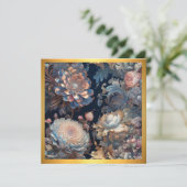 Bleu Printemps Jardin Mariage Invitation (Debout devant)