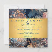 Bleu Printemps Jardin Mariage Invitation (Dos)