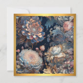 Bleu Printemps Jardin Mariage Invitation (Devant)