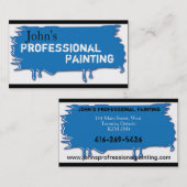 Bleu professionnel de carte de visite de peinture (Devant / Derrière)