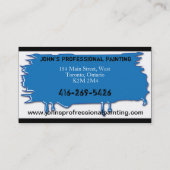 Bleu professionnel de carte de visite de peinture (Dos)