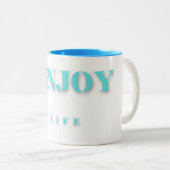 Bleu Profitez de la vie Mug (Devant droit)