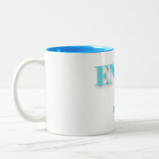 Bleu Profitez de la vie Mug (Gauche)