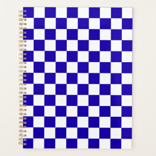 Bleu profond à carreaux