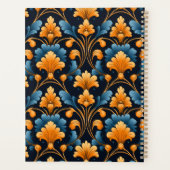 Bleu prussien, orange et moutarde (Dos)