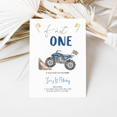 Bleu Quad Bike 'Fast One' Invitation Anniversaire