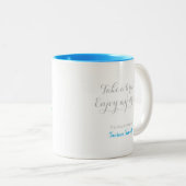 Bleu Quarantine Amour et soins Mug (Devant droit)