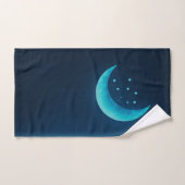 Bleu Quartier Lune et Montagnes | Lot de serviette (Serviette à main)