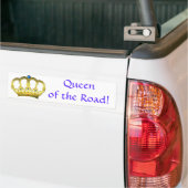 Bleu Queen of the Road Bumper Sticker (Sur camion)