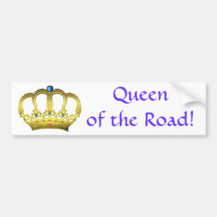 Bleu Queen of the Road Bumper Sticker