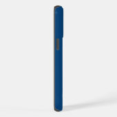 Bleu Racing Stripes Minimal Initiales Monogramme (Côté droit)