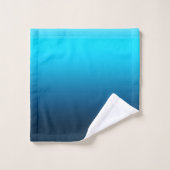 Bleu rayé (Gant de toilette)