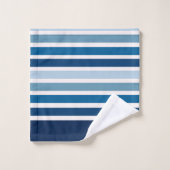 Bleu rayé (Gant de toilette)