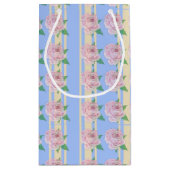 Bleu Regency Rose petit sac cadeau (Dos)
