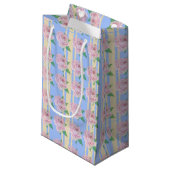 Bleu Regency Rose petit sac cadeau (Devant Angle)