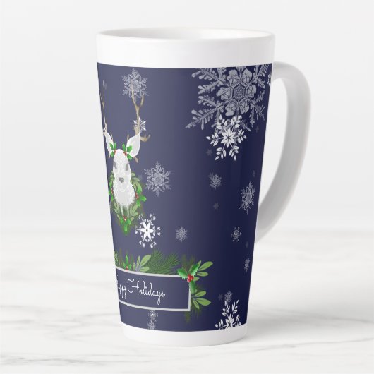 Bleu Reinder Latte Mug (Angle droit)
