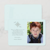 Bleu religieux croisé respectueux de Merci de (Devant / Derrière)