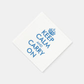 Bleu Restez calme et vos serviettes en papier text (Coin)