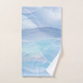 Bleu, résumé, art de course de brosse de couleur (Serviette à main)