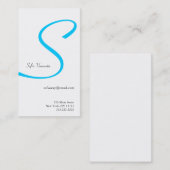 Bleu Rippon de carte de visite d'alphabet de (Devant / Derrière)