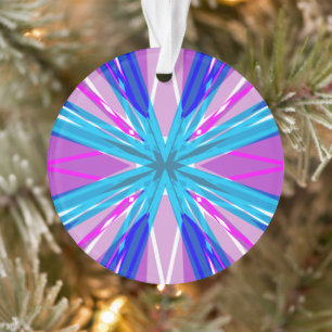 Bleu rose blanc étoile Flèche de neige Noël d'hive