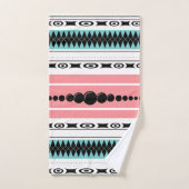 Bleu, Rose, Blanc, Motif d'été Sud-Ouest (Serviette à main)