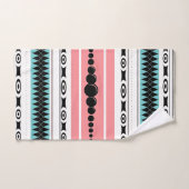 Bleu, Rose, Blanc, Motif d'été Sud-Ouest (Serviette à main)